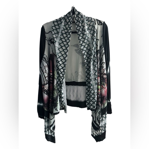 ✨ Gorgeous Minkas Multimedia Elements Tie Dye Cardigan Size L - Picture 3 of 13